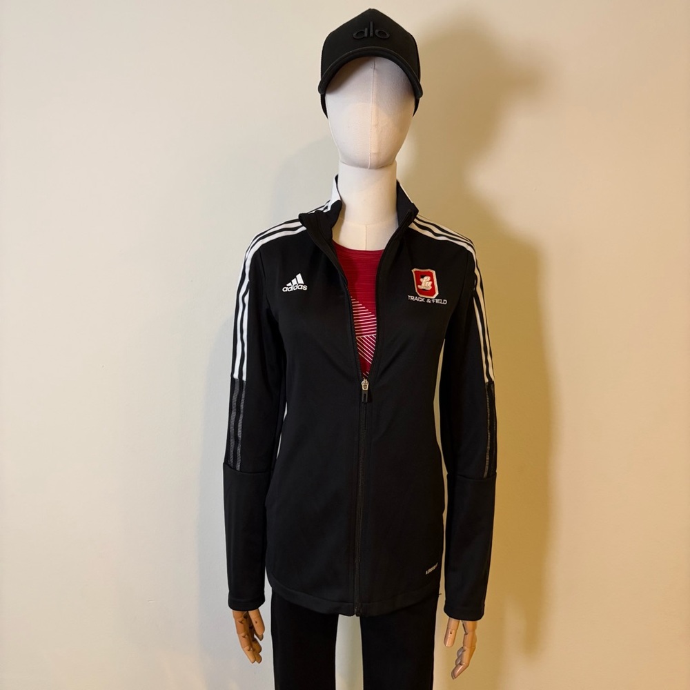 NWT Adidas Women's Black Track & Field Athletic Jacket Tracksuit Top Size S
